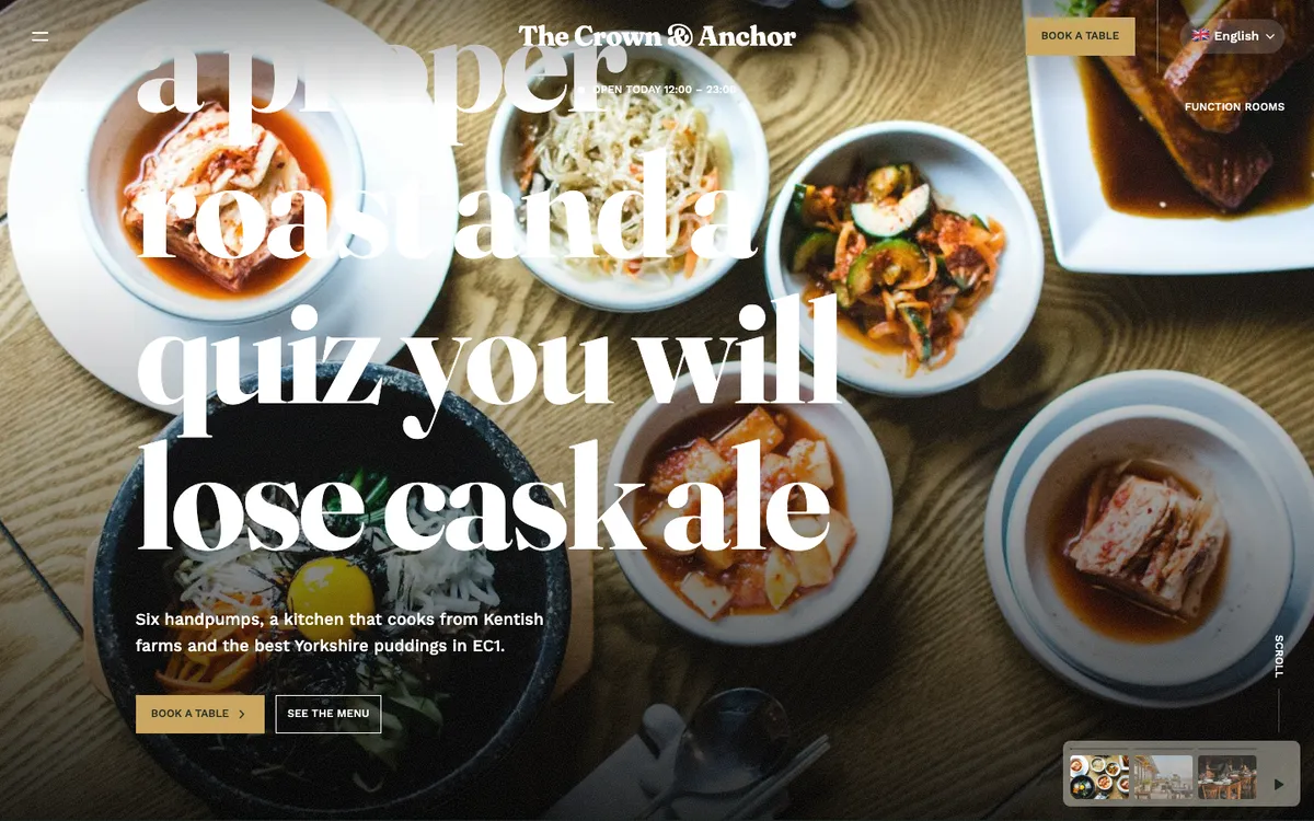 The The Crown & Anchor website