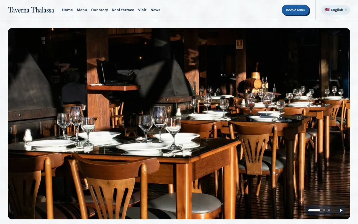 The Taverna Thalassa website